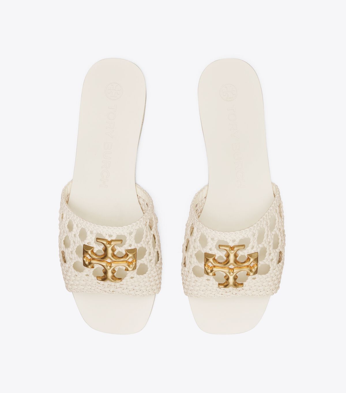 tory burch eleanor woven flat slide
