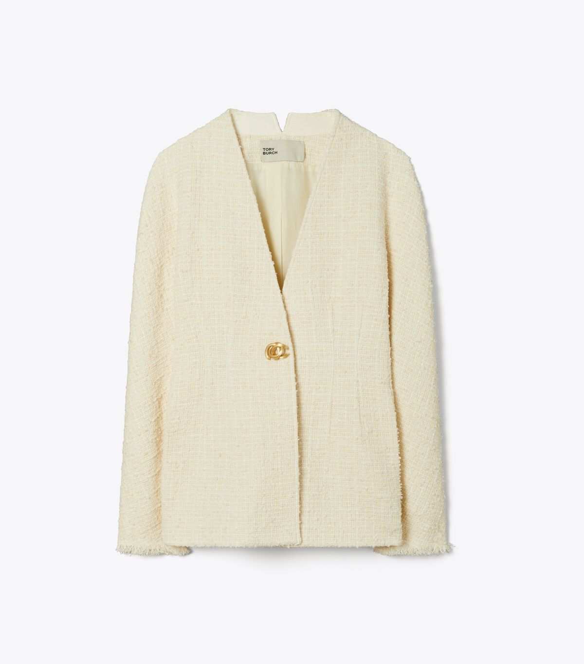 tory burch slim tweed jacket