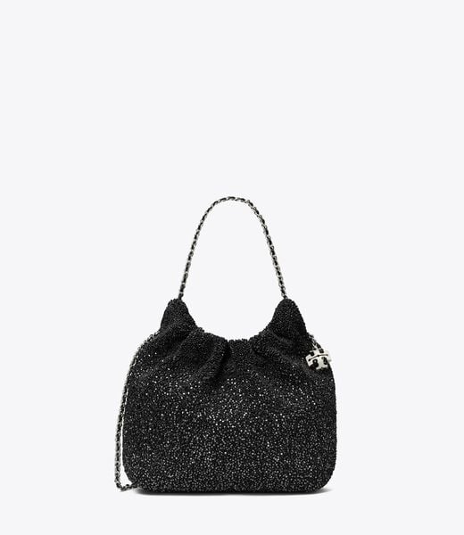 tory burch tb x bonbon mini fleming embellished hobo bag