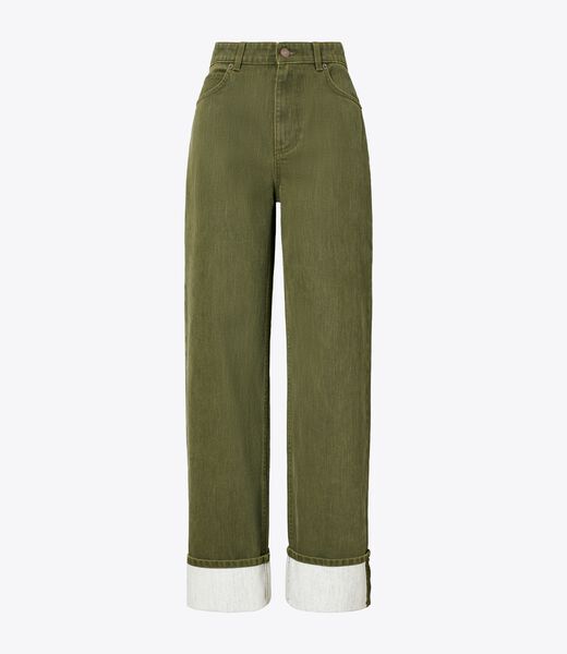 tory burch cuffed jean