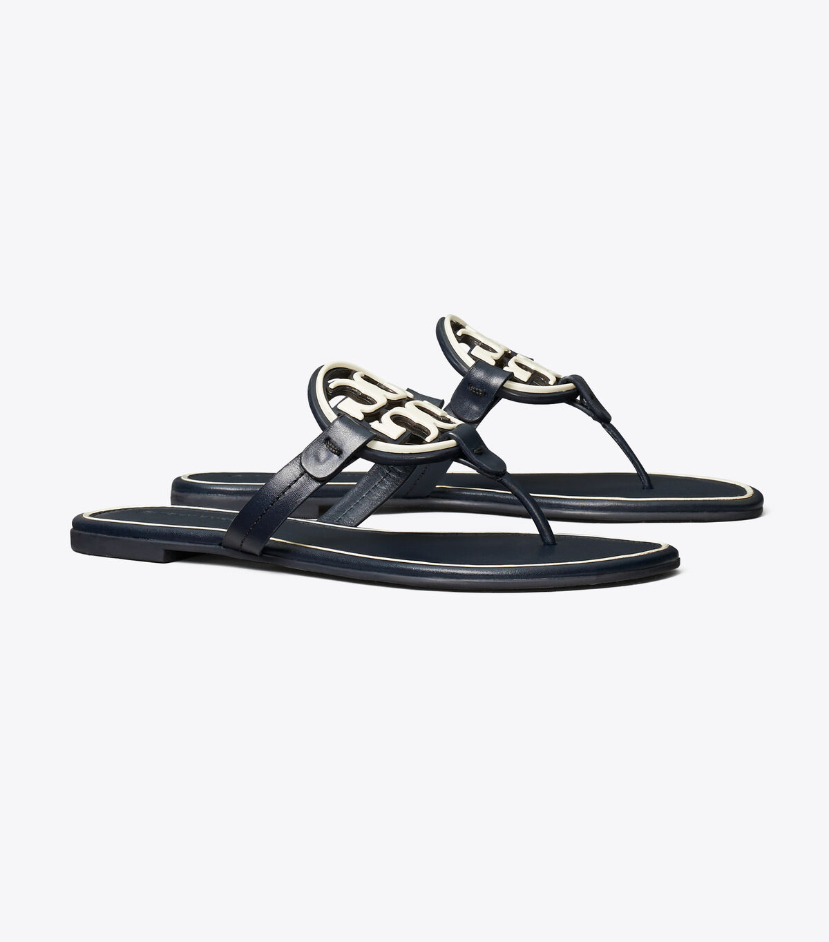 Miller Metal-Logo Sandal, Leather