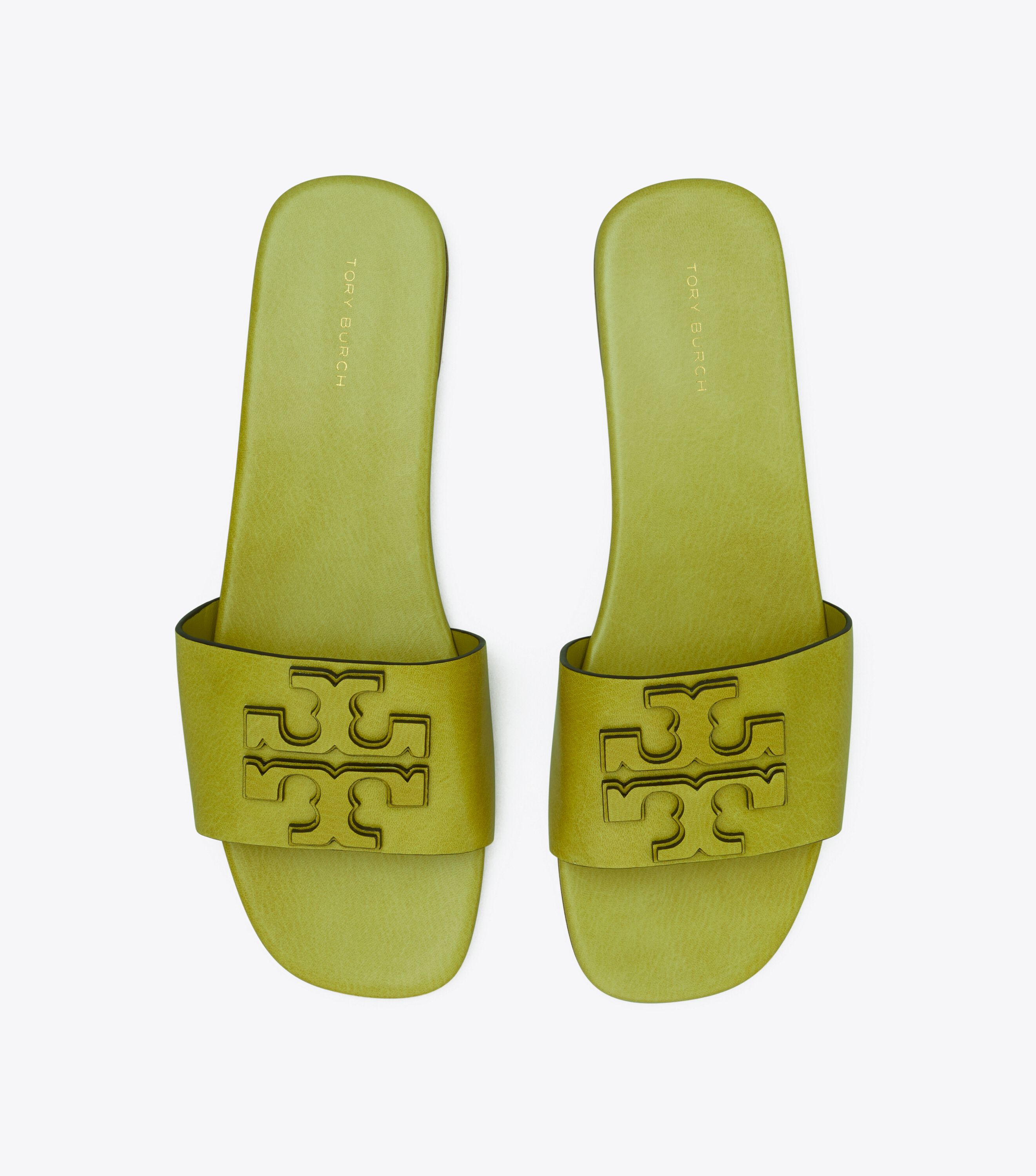 Tory burch ines slide yellow outlet