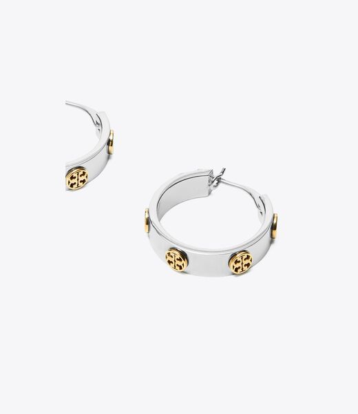 tory burch small miller stud huggie earring