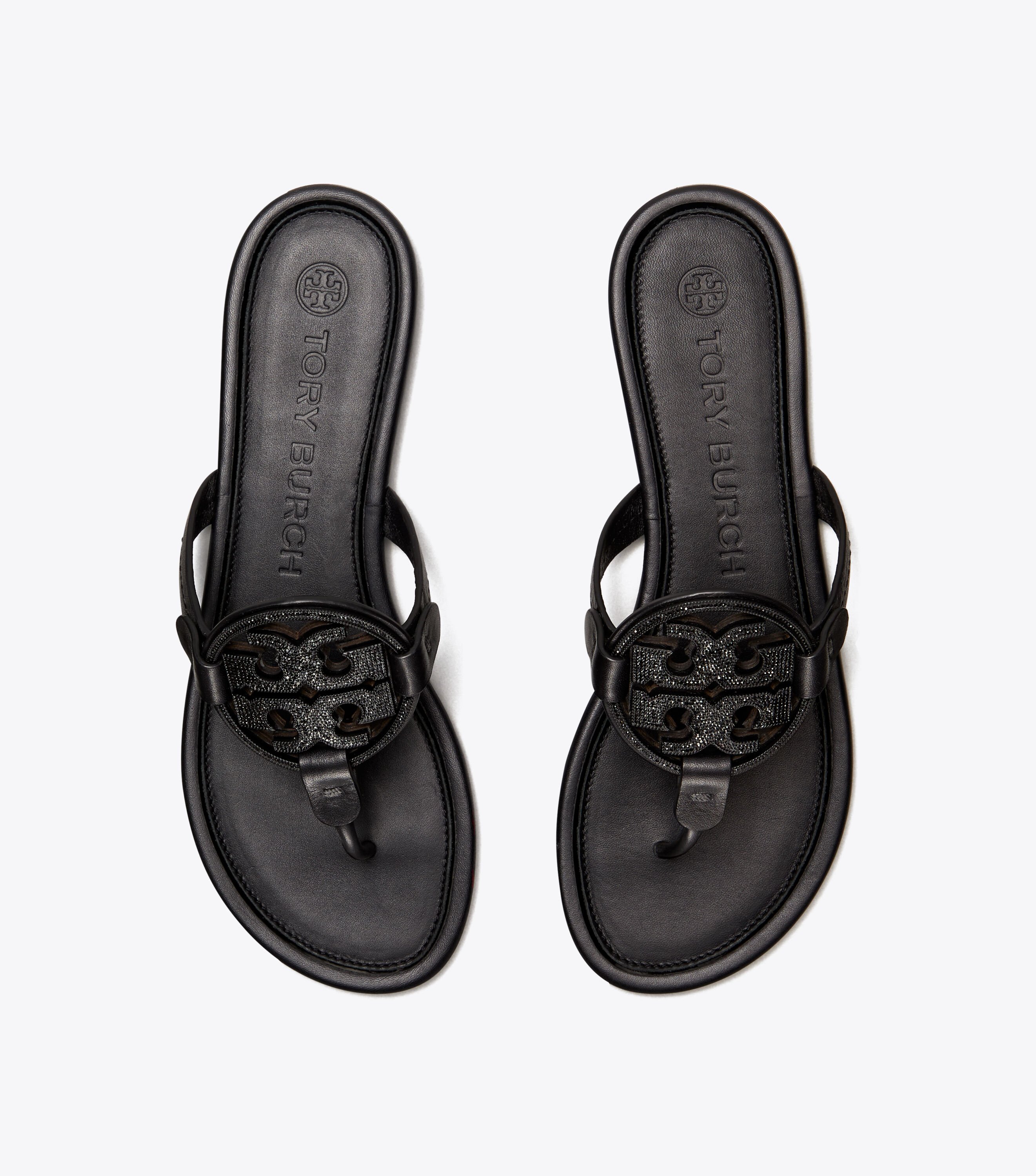 Tory burch black embellished miller sandals hotsell