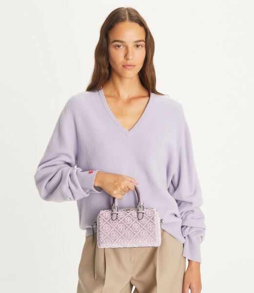 tory burch t monogram fil coupe petite barrel bag