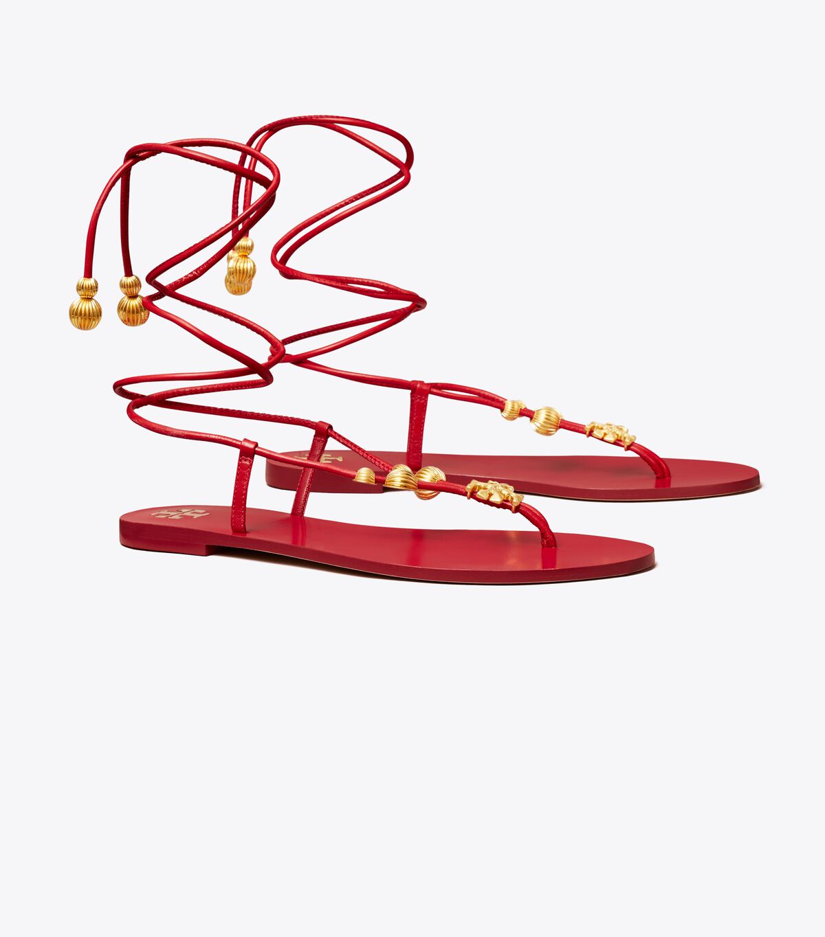 tory burch capri flat lace up sandal