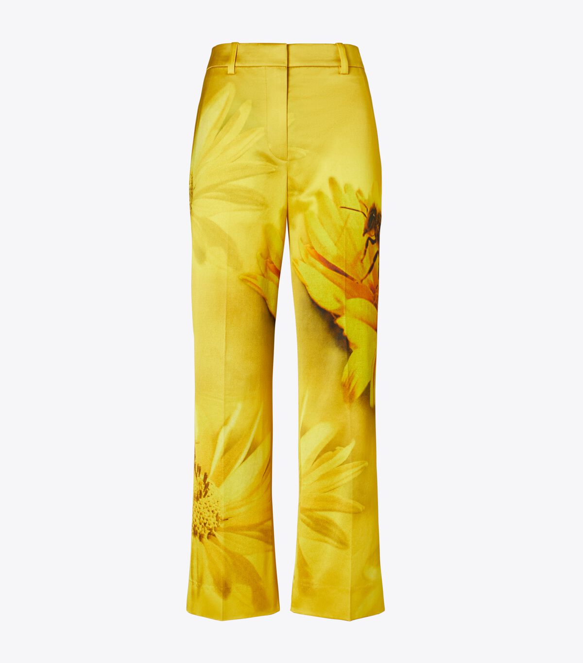 tory burch printed satin trouser
