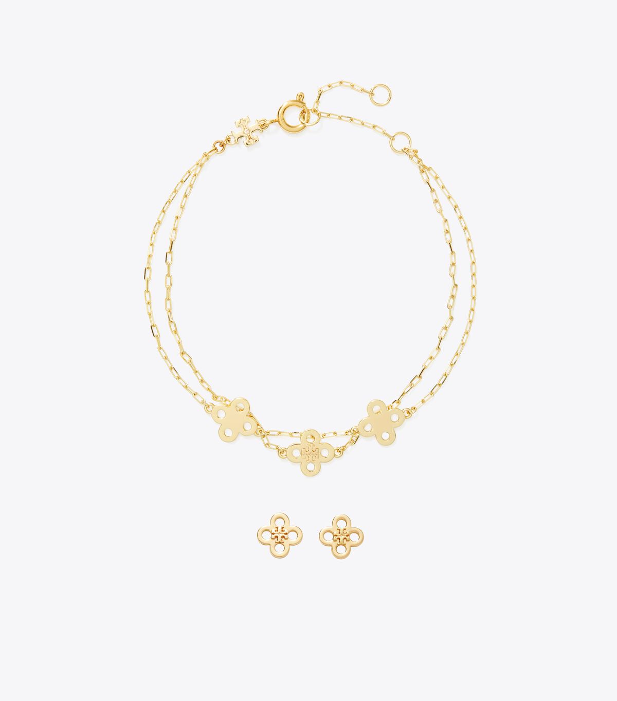 tory burch forget me not bracelet and earrings gift set