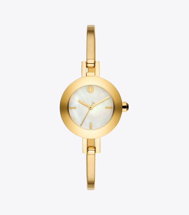 REVA BANGLE WATCH GIFT SET, GOLD-TONE STAINLESS STEEL/IVORY, 29 MM | The  Archive Edit | Tory Burch