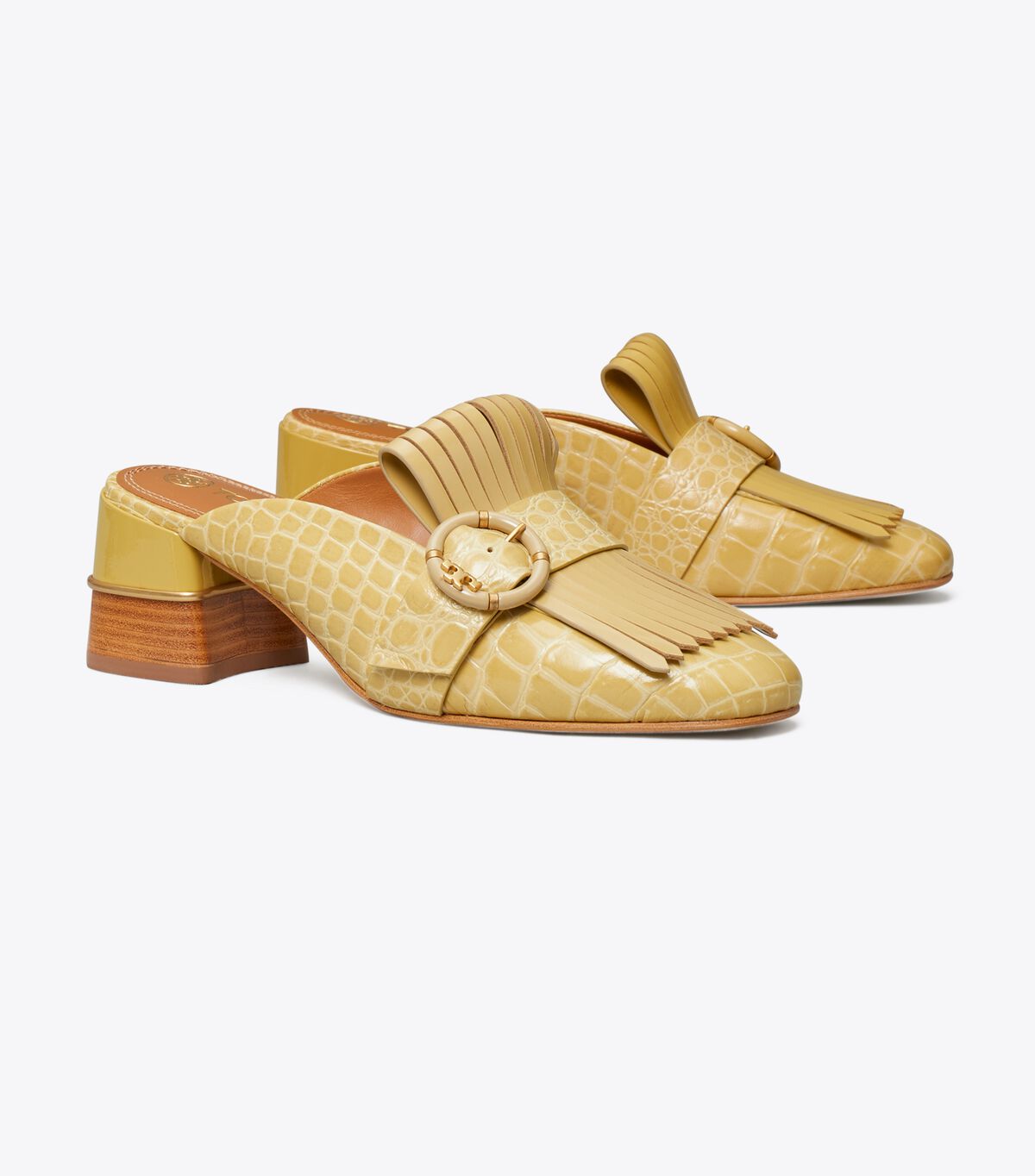 Multi-Logo Kiltie Mule