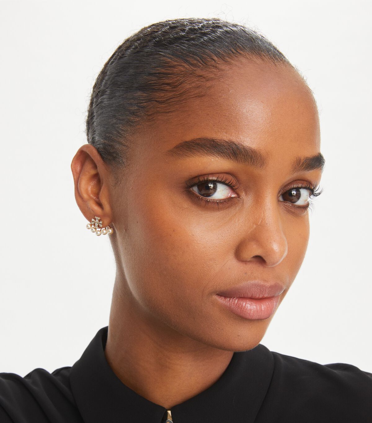 tory burch kira pearl front back earring