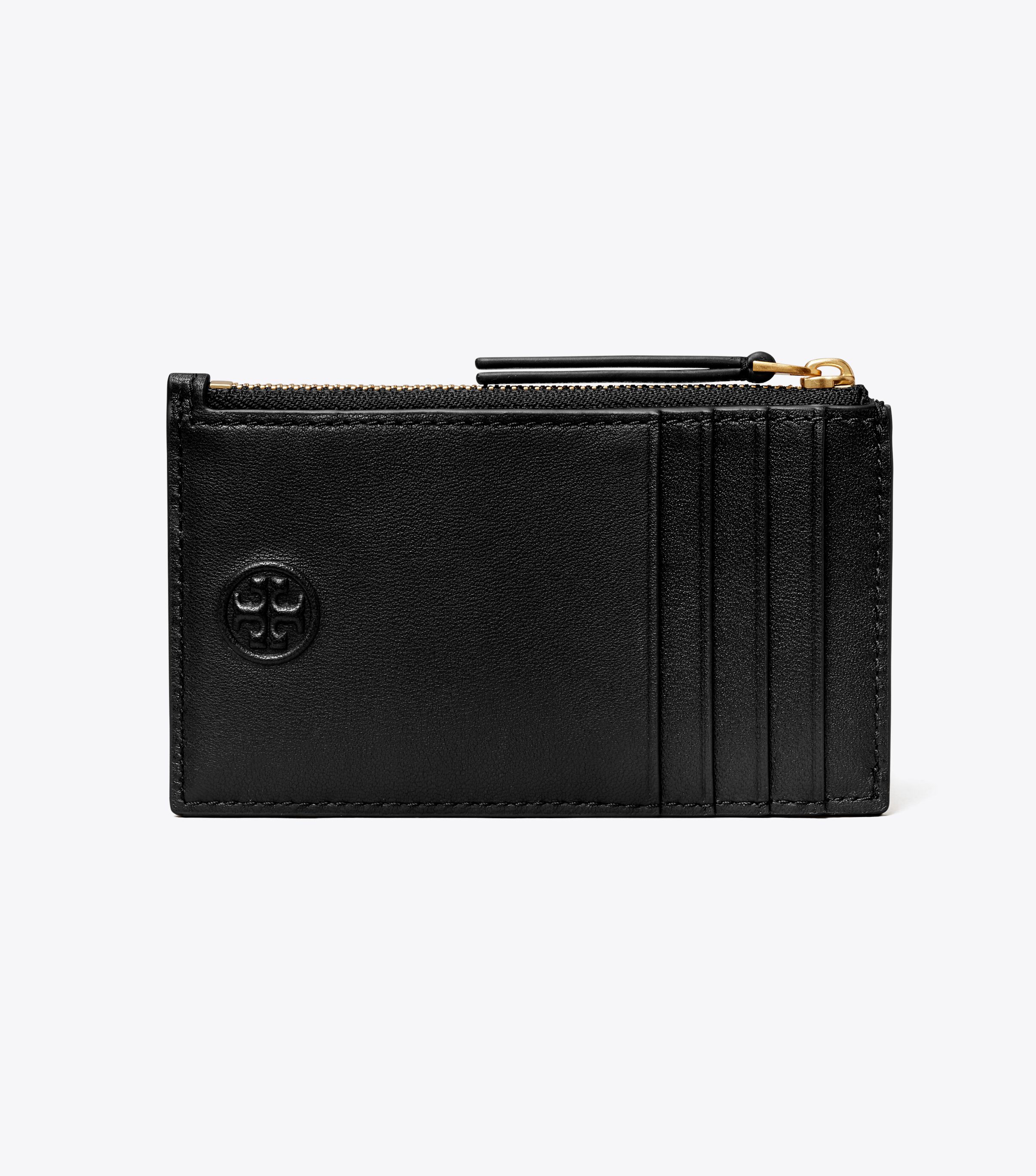 Fleming Soft Zip Card Case, Black | Tory Burch UAE