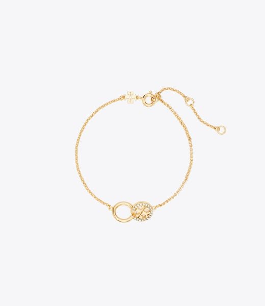 tory burch icon pave interlocking chain bracelet