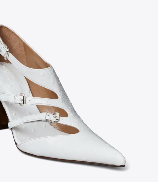 tory burch multi buckle pump