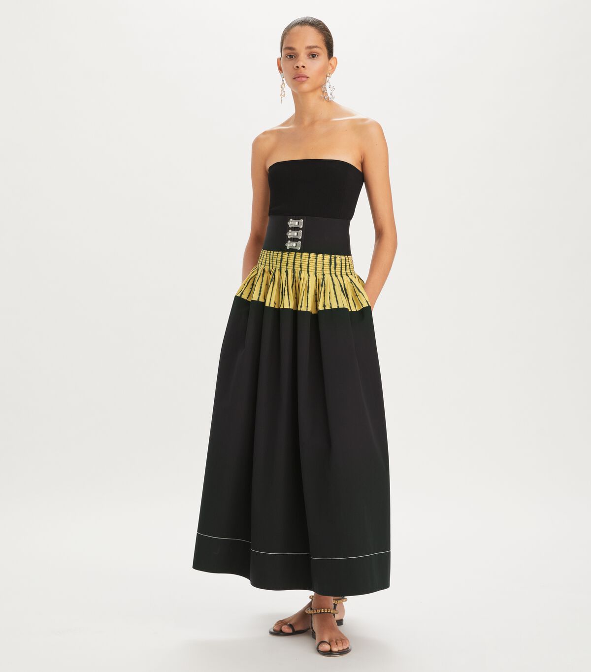 tory burch tie dye stripe colorblock skirt