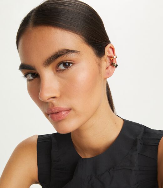 tory burch kira enamel ear cuff set
