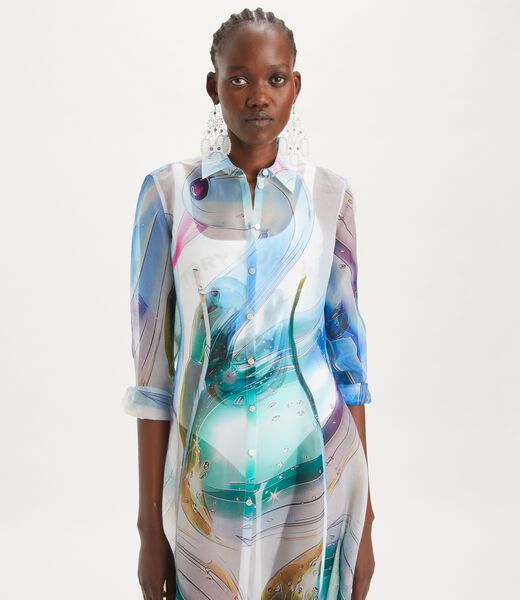 tory burch silk organza shirtdress