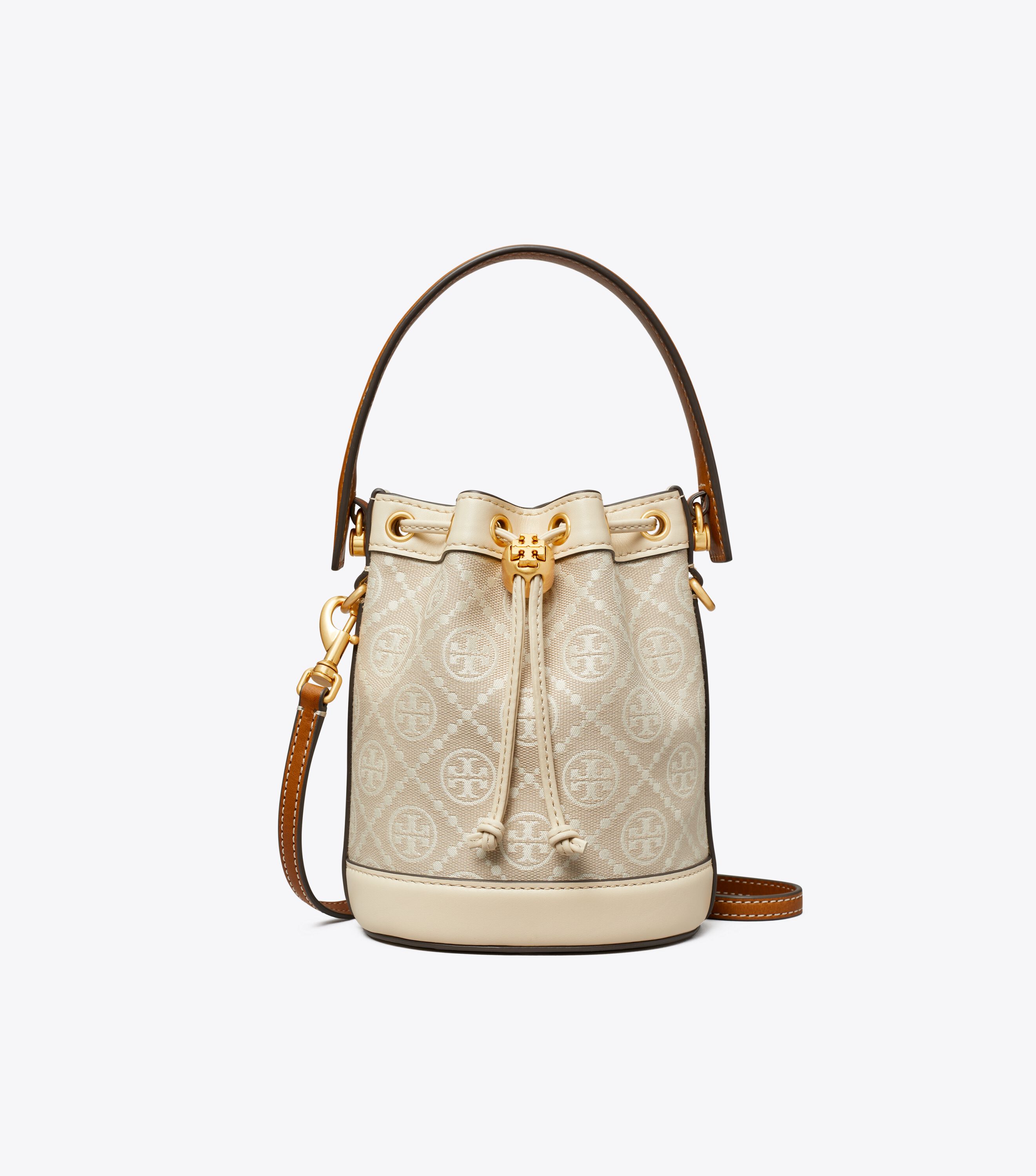 Tory Burch Mini T Monogram Bucket Bag Tory Burch UAE