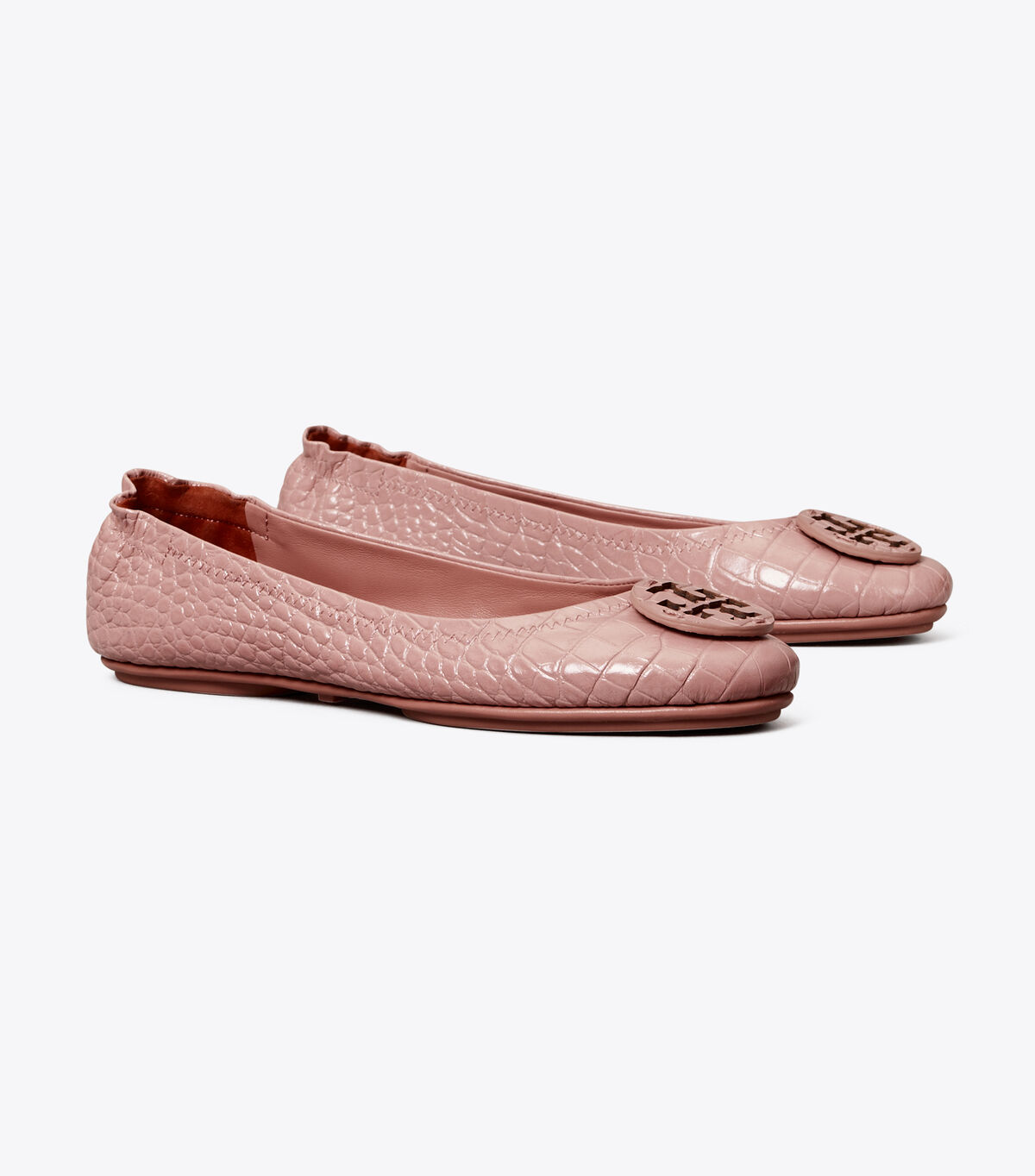 Minnie Travel Ballet Flat, Embossed Leather | Tory Burch UAE