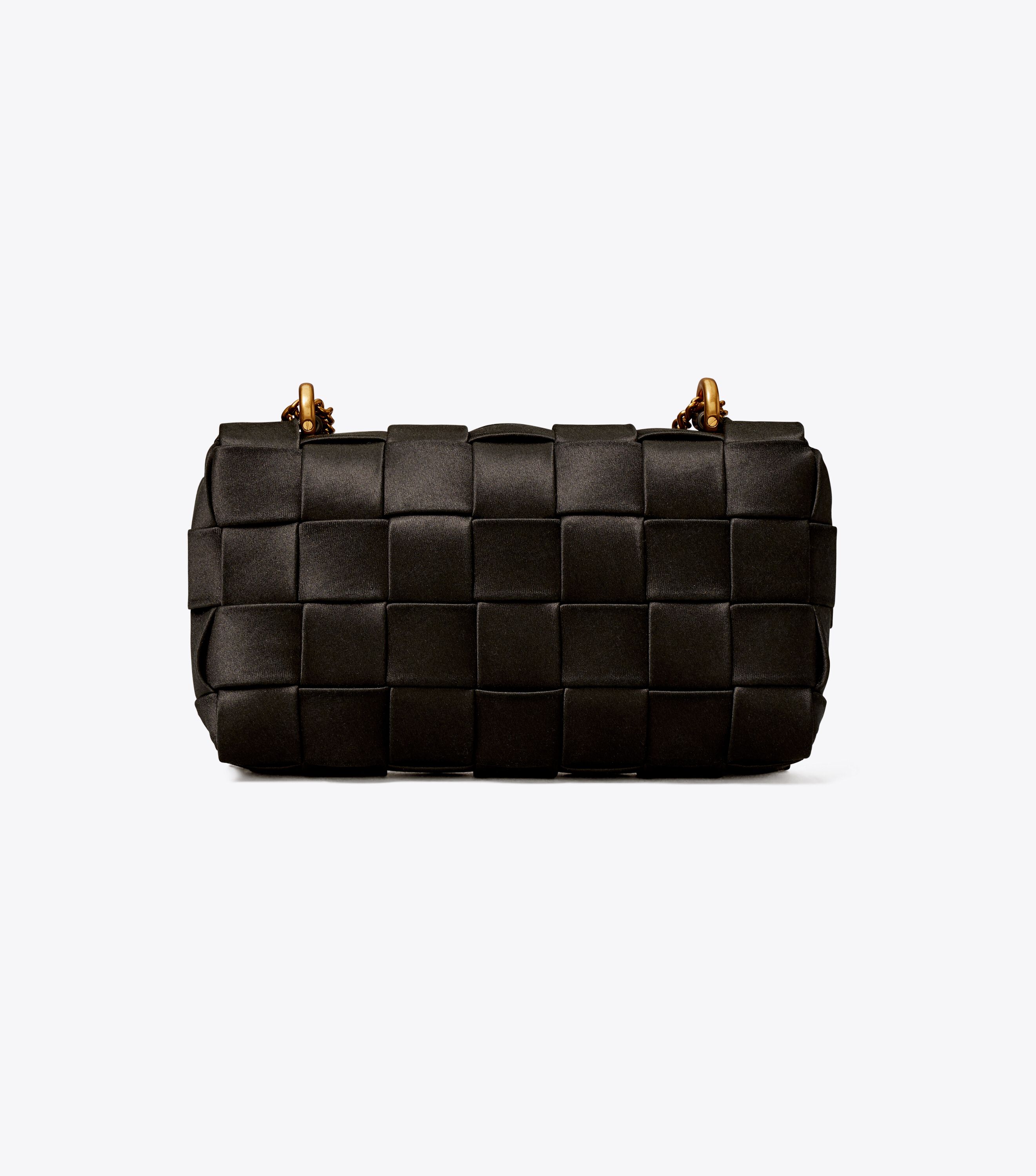 Mini Kira Woven Flap Bag, Black | Tory Burch UAE
