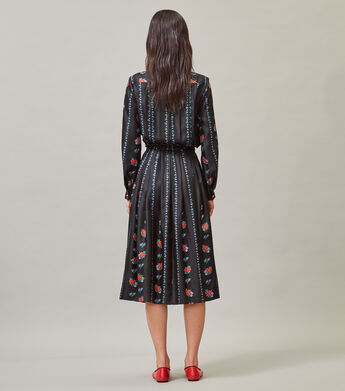 Printed Long Sleeve Dress | 882 | A-Line Dresses