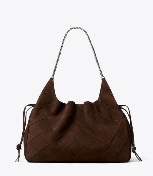 tory burch large fleming suede tote