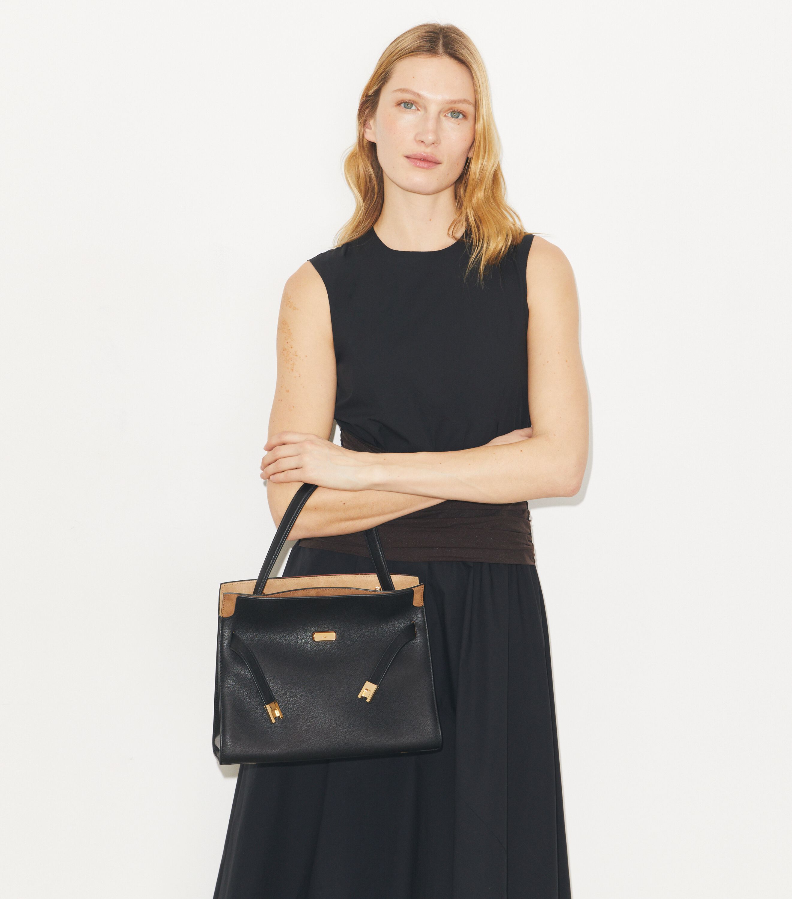 Small Lee Radziwill Double Bag, Black | Tory Burch UAE
