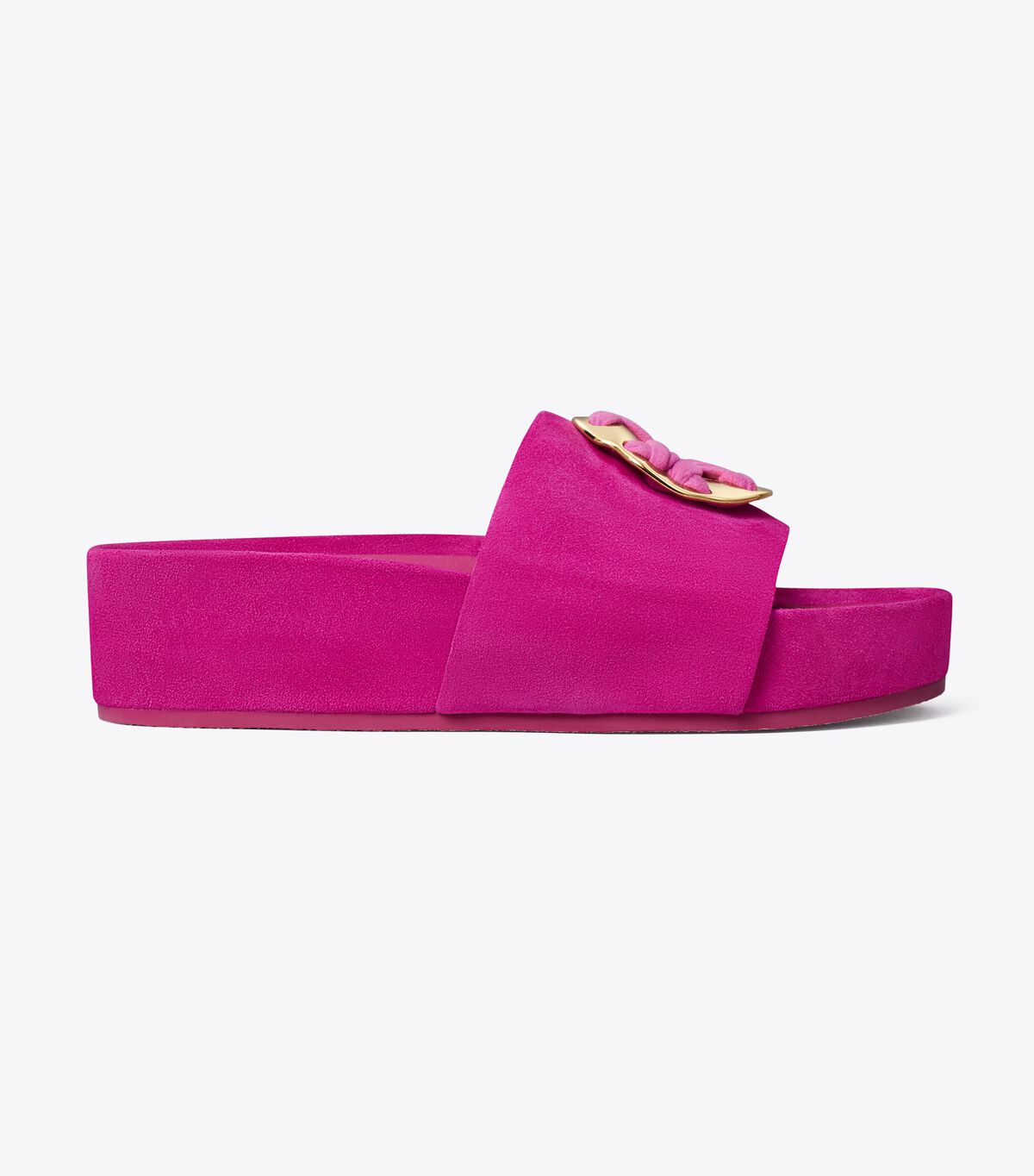 tory burch woven double t slide