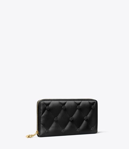 tory burch bunny knot zip continental wallet