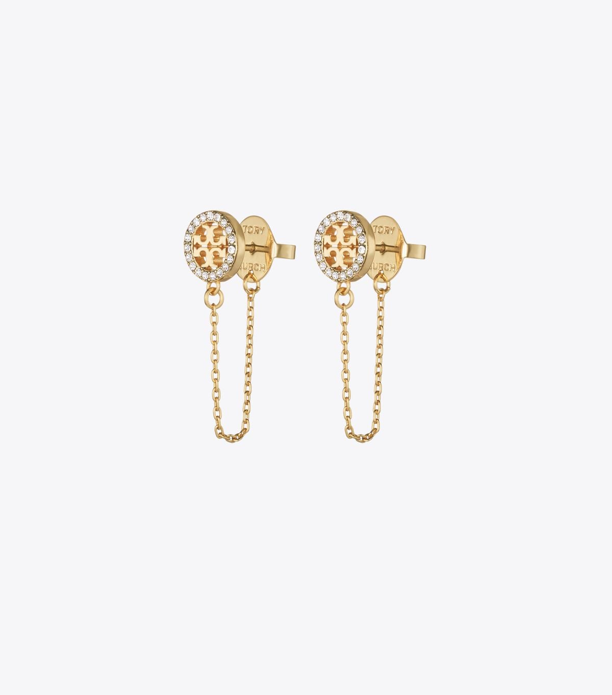 أقراط سلسلة أيقونية tory burch أقراط سلسلة أيقونية