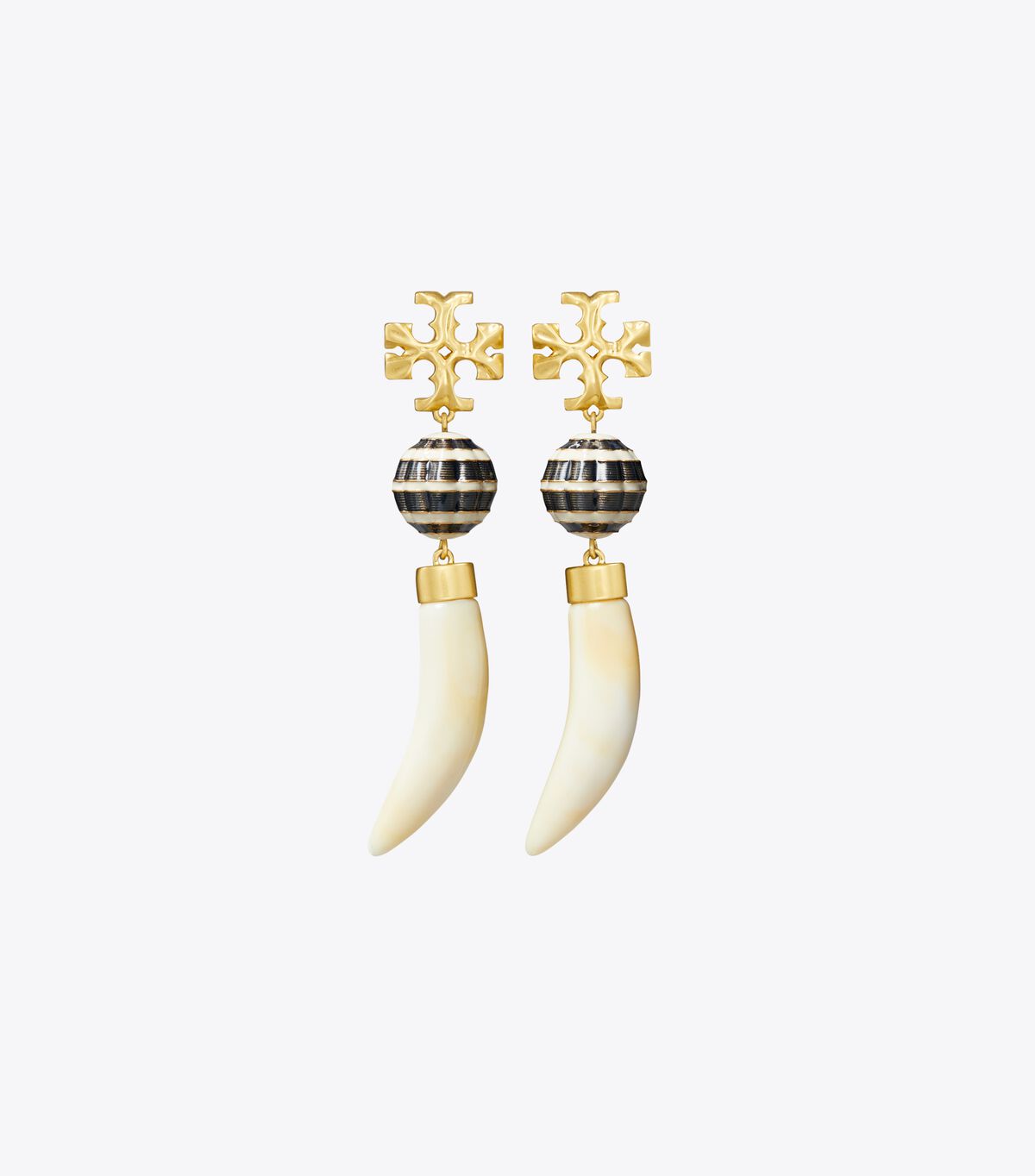 tory burch horn drop earring