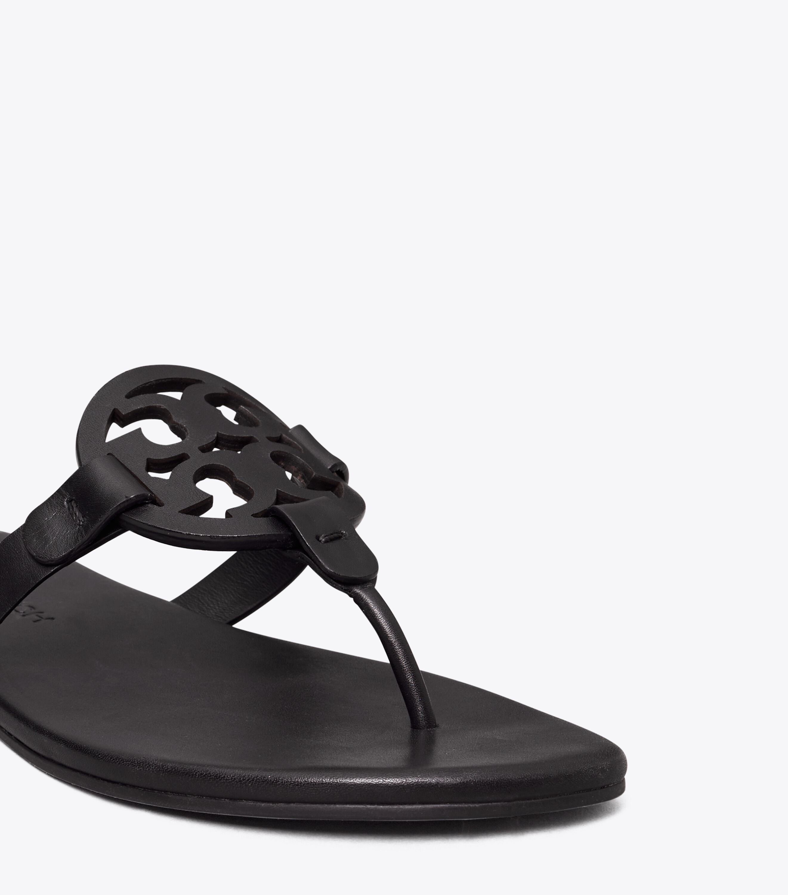 Black tory burch miller sandals sale clearance