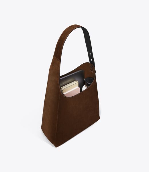tory burch romy suede hobo bag