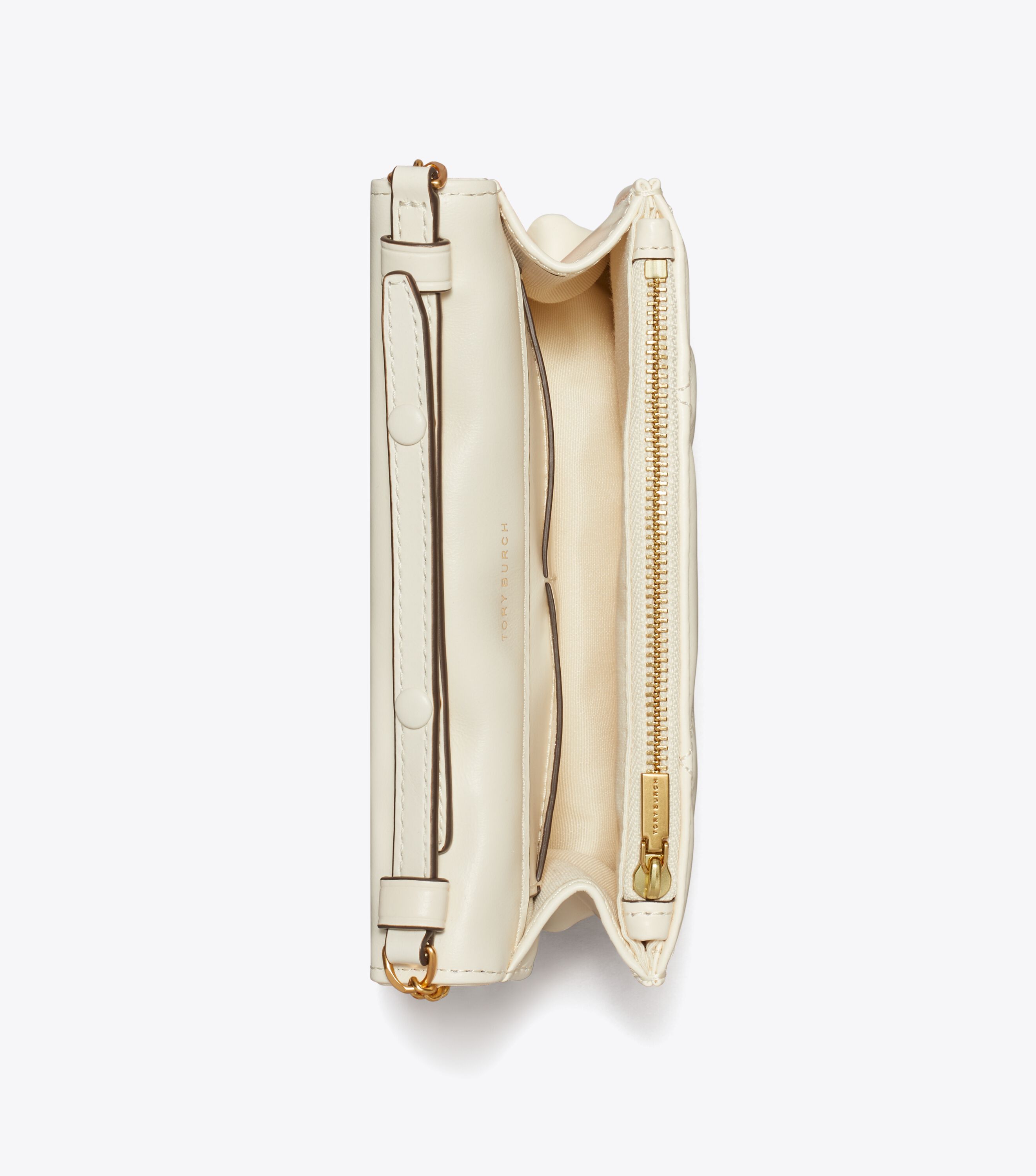 Mini Kira Diamond Quilt Top-Handle Crossbody, Warm White | Tory