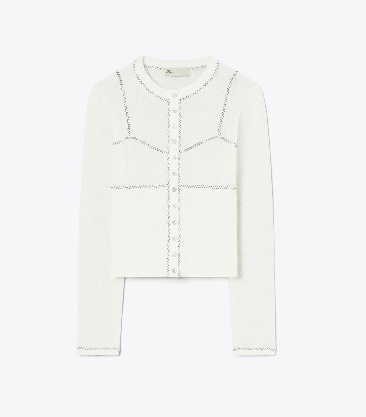 tory burch cotton and nylon mesh cardigan