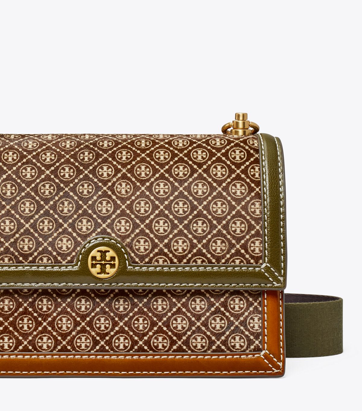 tory burch t monogram calf hair small shoulder bag