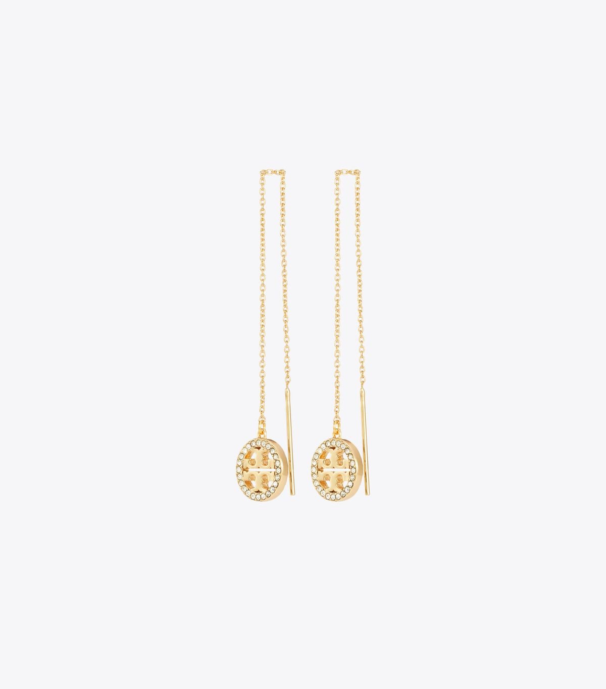 Icon Pavé Threader Earrings tory burch icon pav threader earrings