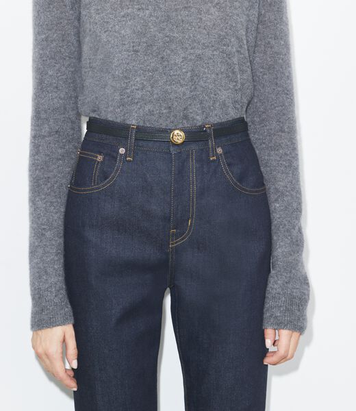 tory burch حزام رومي القابل للعكس مقاس 1 بوصة