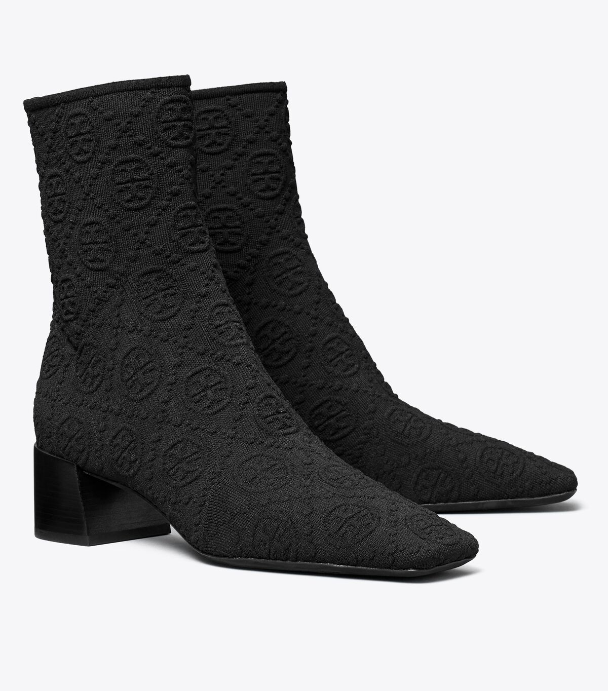 tory burch t monogram stretch ankle boot