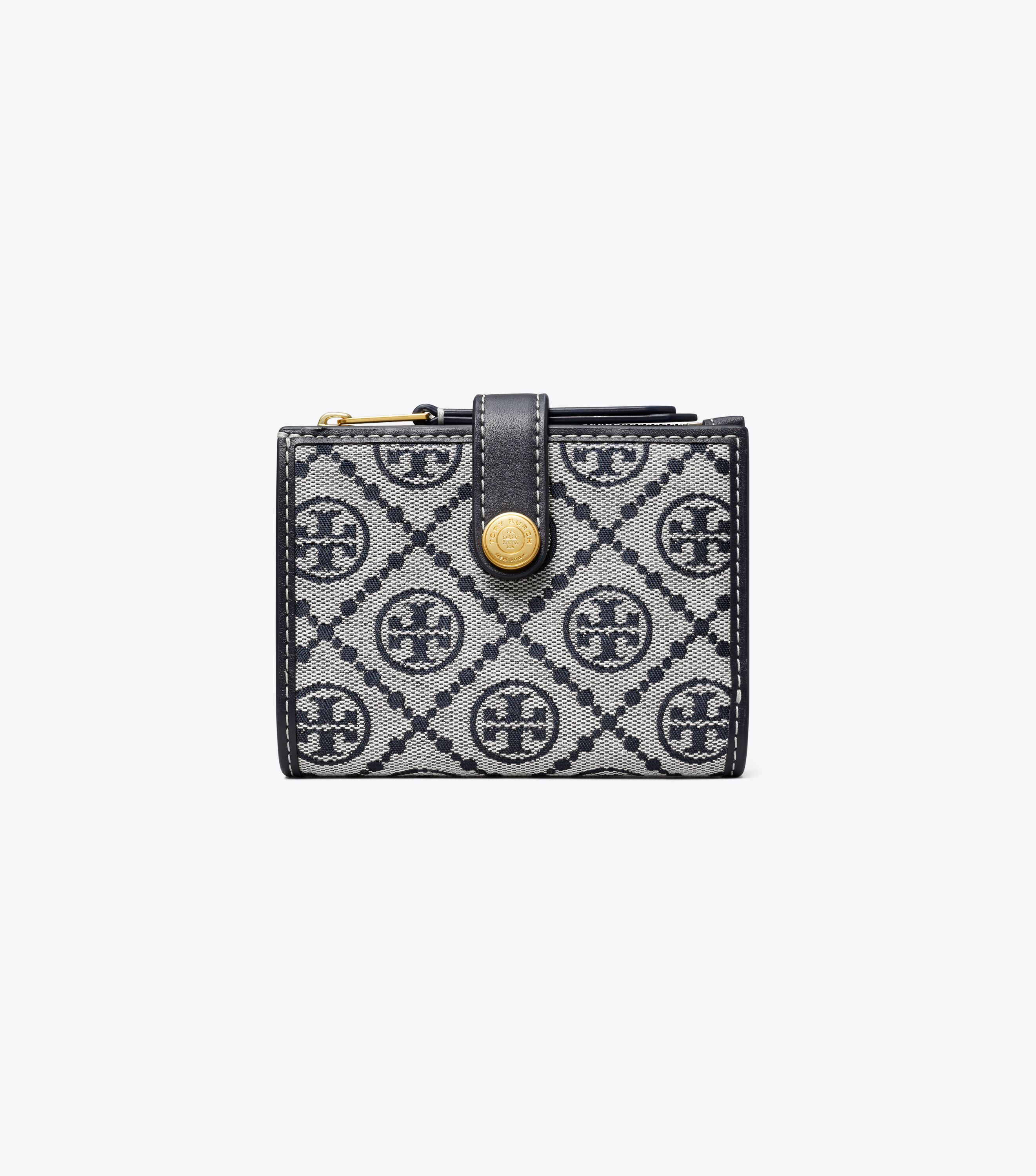 折りたたみ財布 [ToryBurch]T MONOGRAM BI-FOLD WALLET - TORY NAVY T Monogram Bi-Fold Wallet, Tory Navy | Tory Burch UAE