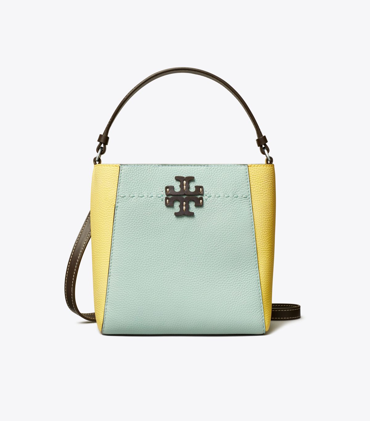 tory burch small mcgraw color block bucket bag