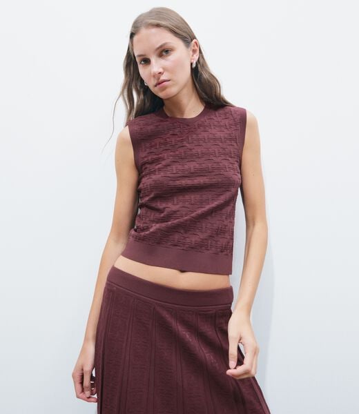 T Monogram Jacquard Tank tory burch t monogram jacquard tank