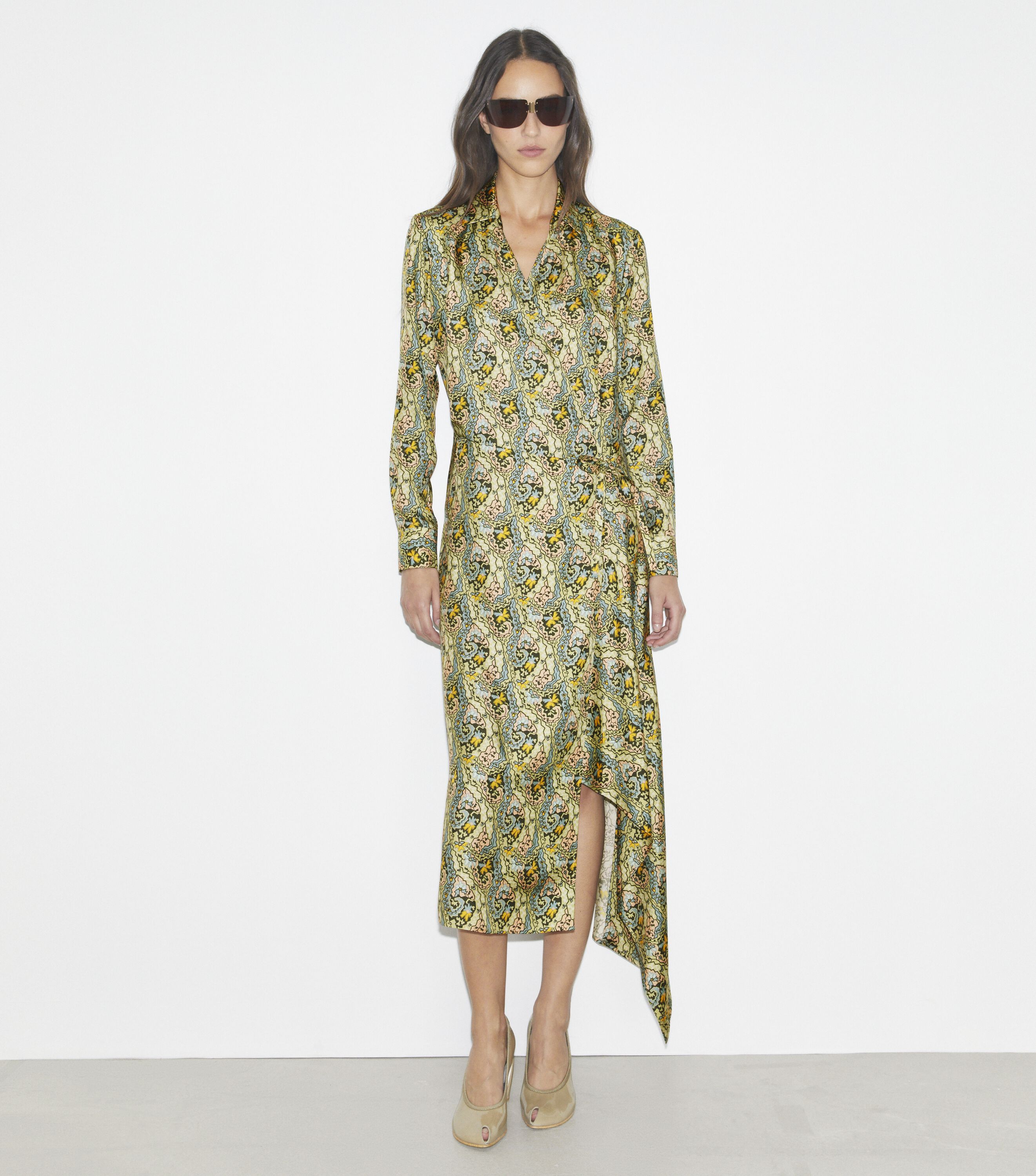 TORY BURCH ランウェイ シルクジャージーとろみワンピース Categories | Tory Burch UAE