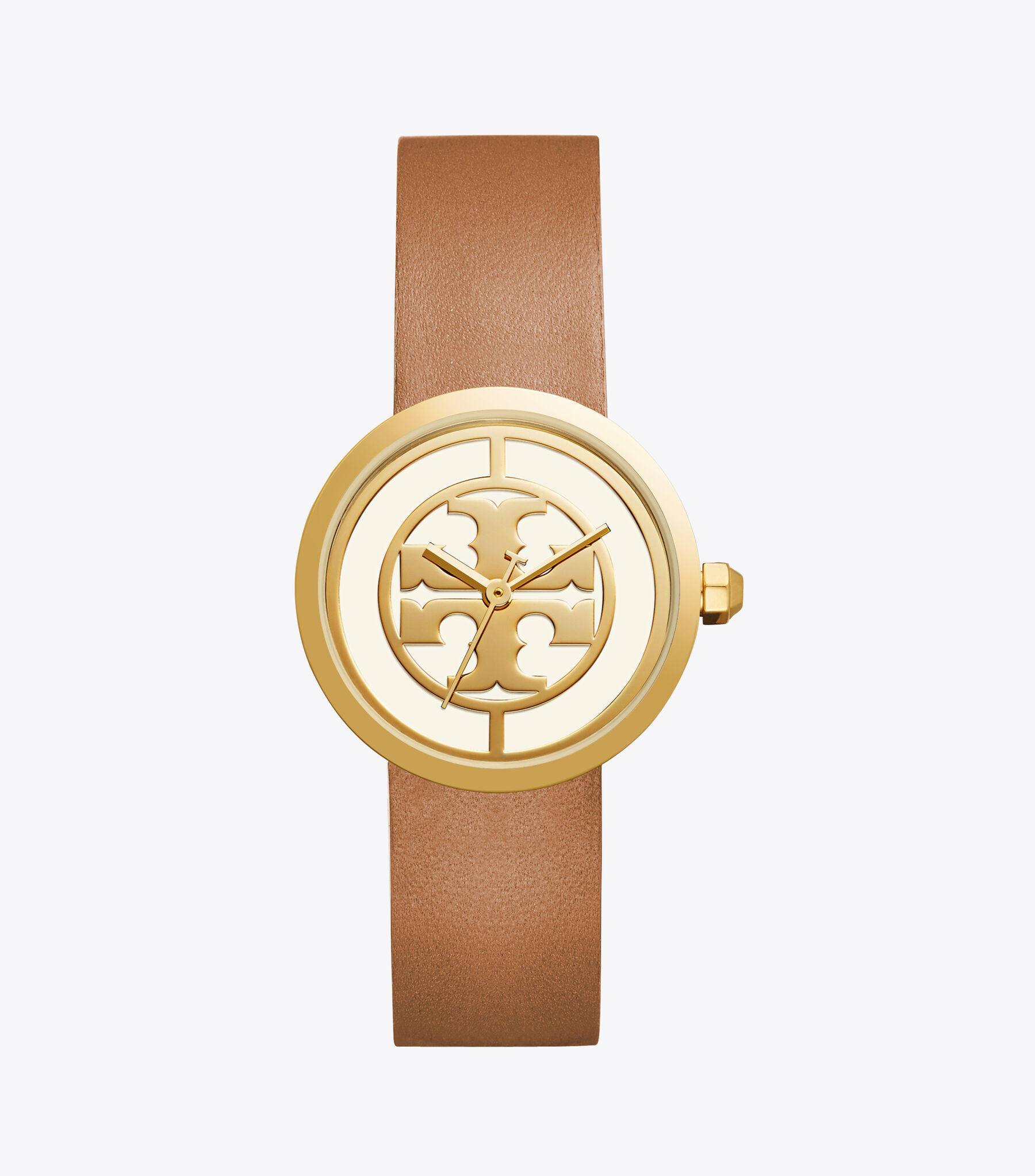 Reva Watch, Luggage Leather/Gold-Tone, 36 MM, Luggage/Gold 