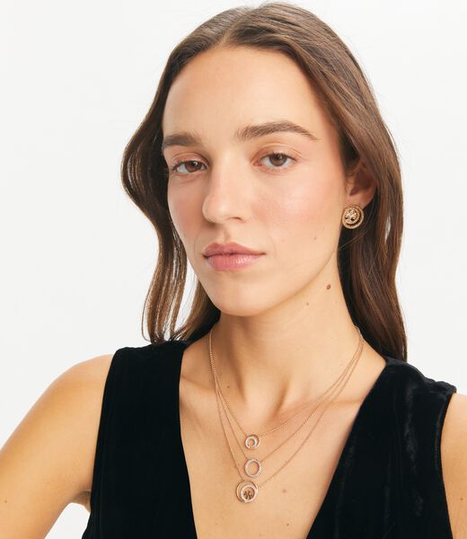 tory burch miller pave hoop earring