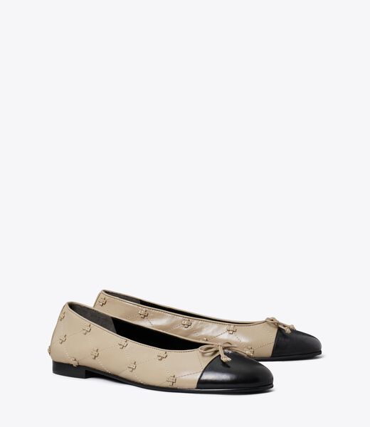 tory burch bunny knot cap toe ballet flat