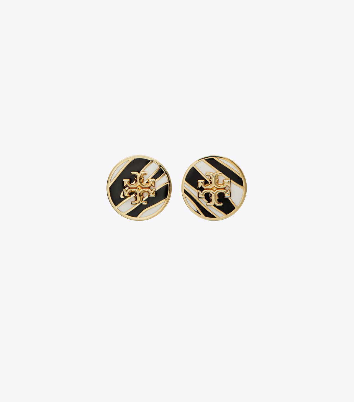 Kira Enamel Circle-Stud Earring