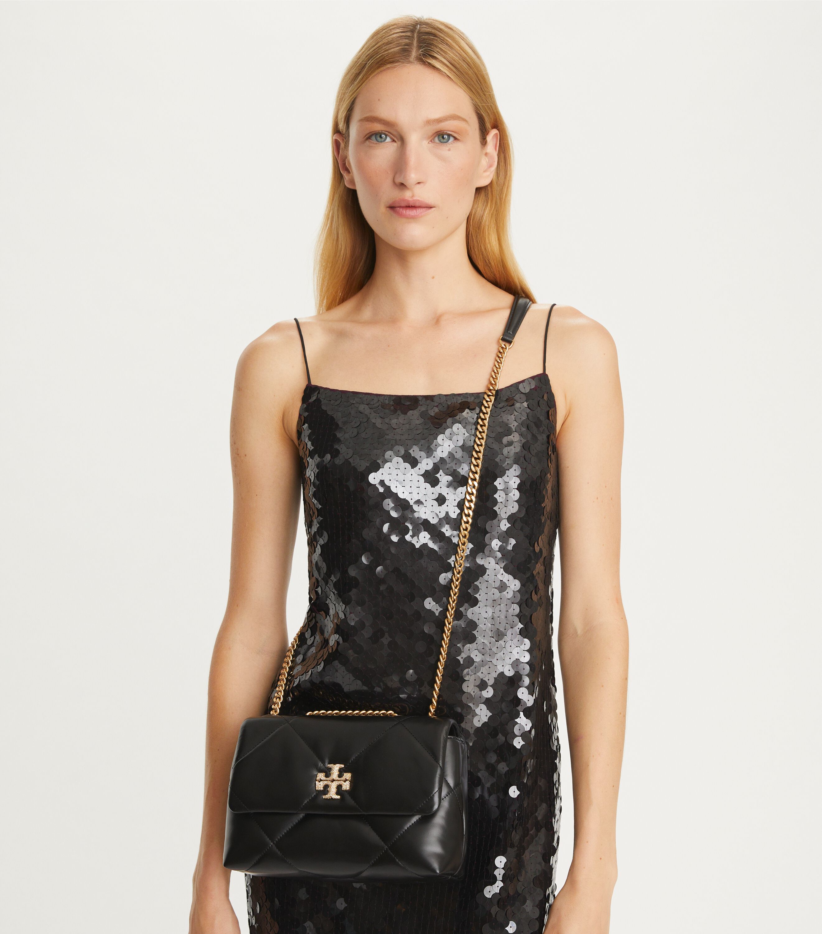 Small kira leather convertible crossbody bag tory burch best sale