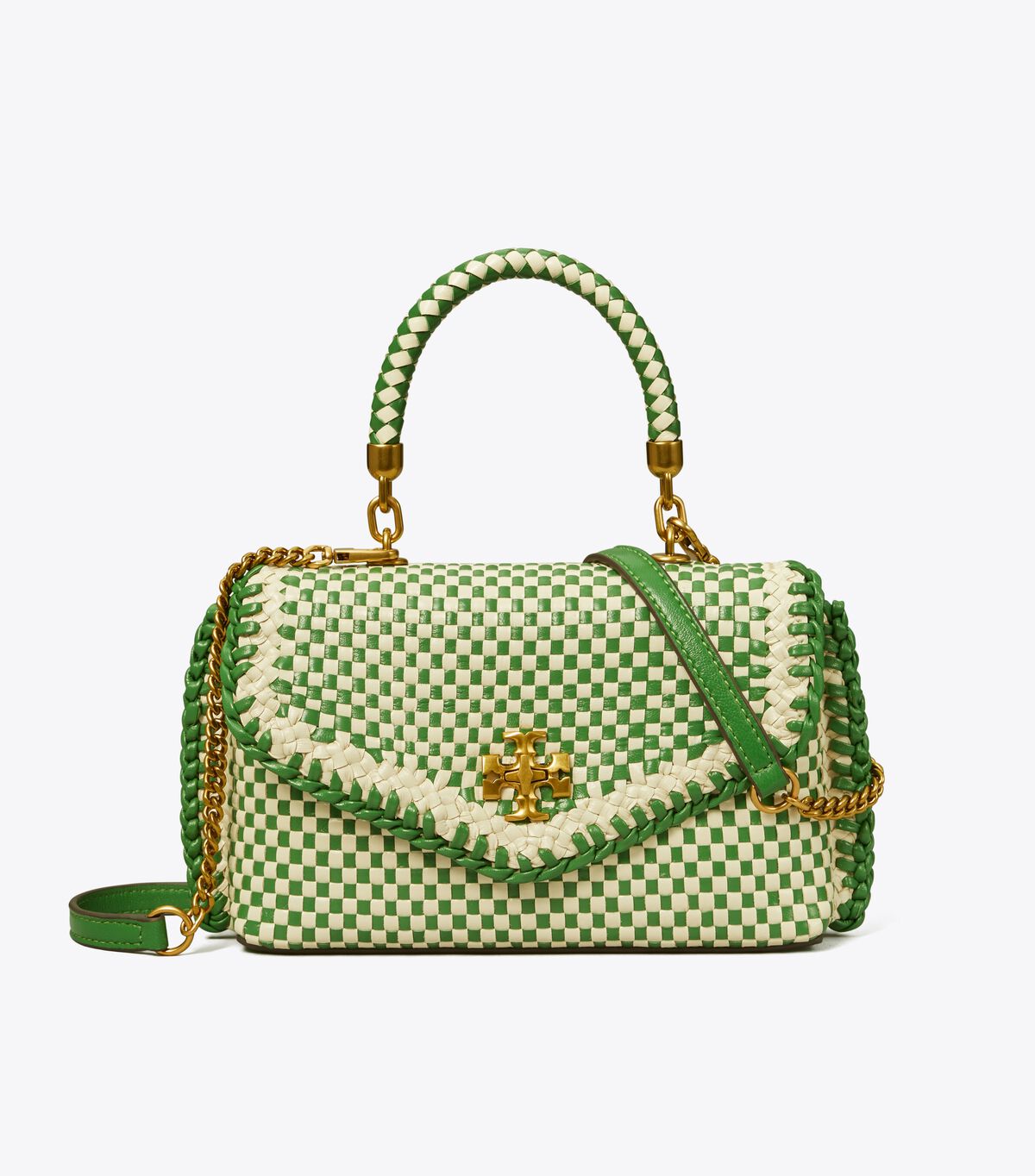 Mini Kira Woven TopHandle Bag Tory Burch Navigation Tory Burch