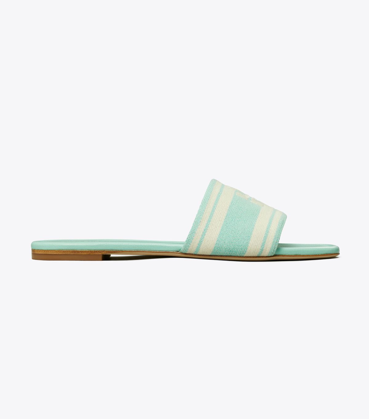 tory burch double t jacquard slide